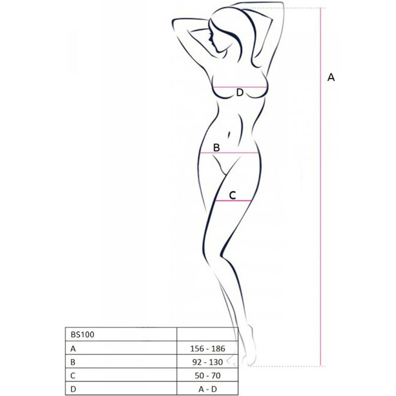 Body rélé blanc imprimé passion — PASSION WOMAN BODYSTOCKINGS