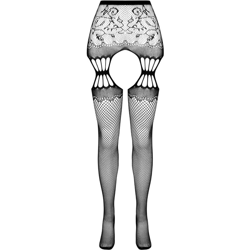 Collant noir avec jarretière — PASSION WOMAN GARTER & STOCK