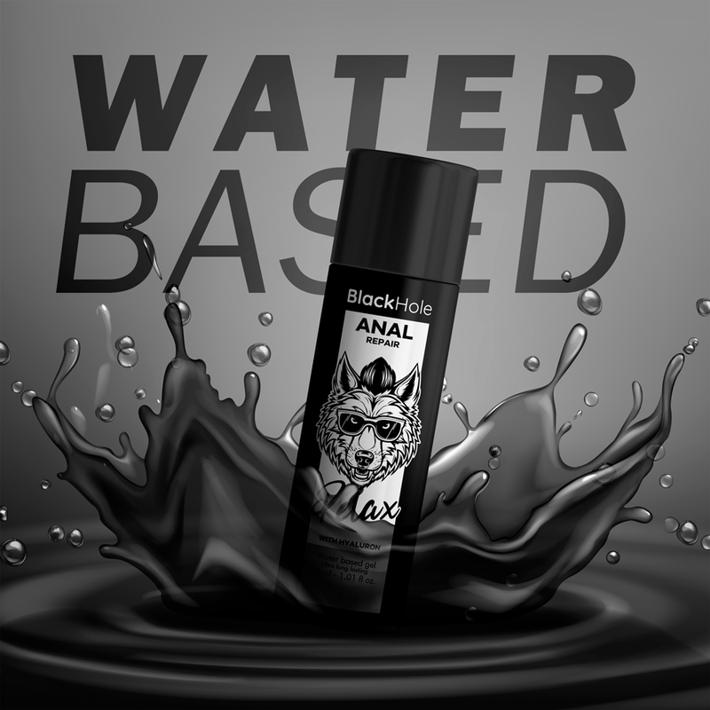 Lubrifiant anal relaxant à l'acide hyaluronique 30 ml — BLACK HOLE