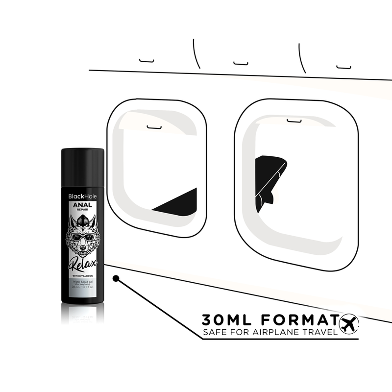 Lubrifiant anal relaxant à l'acide hyaluronique 30 ml — BLACK HOLE