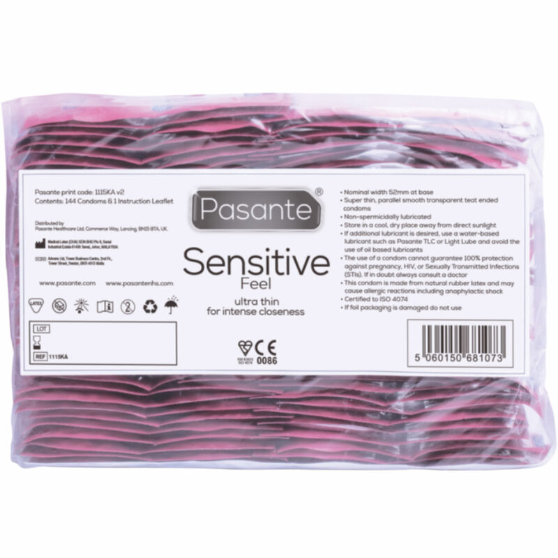 Préservatifs ultra-sensibles lot économique 144 unités — PASANTE