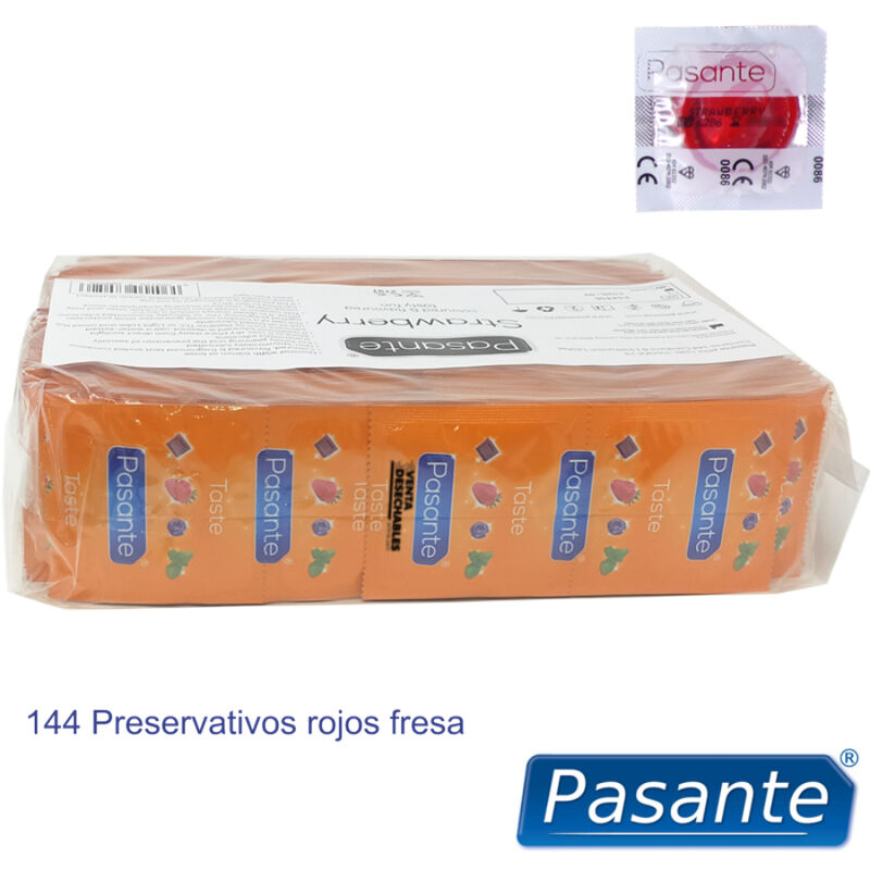 Préservatifs saveur fraise en lot de 144 — PASANTE
