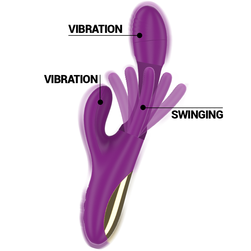 Vibrateur multifonction rechargeable à langue oscillante — INTENSE HIGH TECH