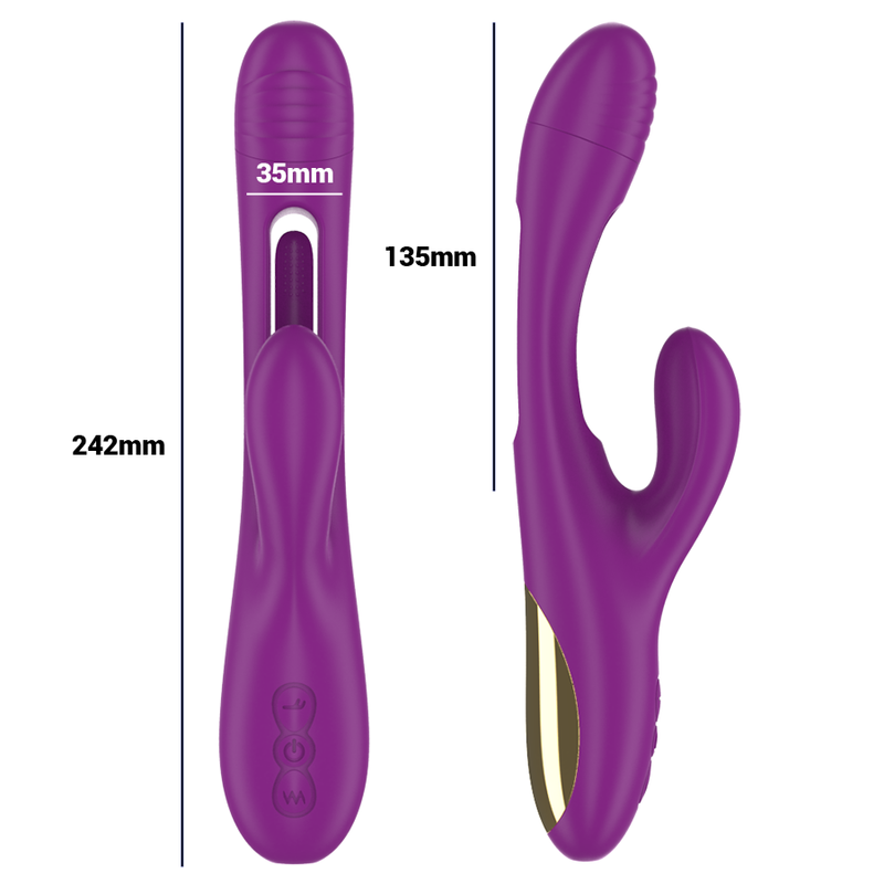 Vibrateur multifonction rechargeable à langue oscillante — INTENSE HIGH TECH