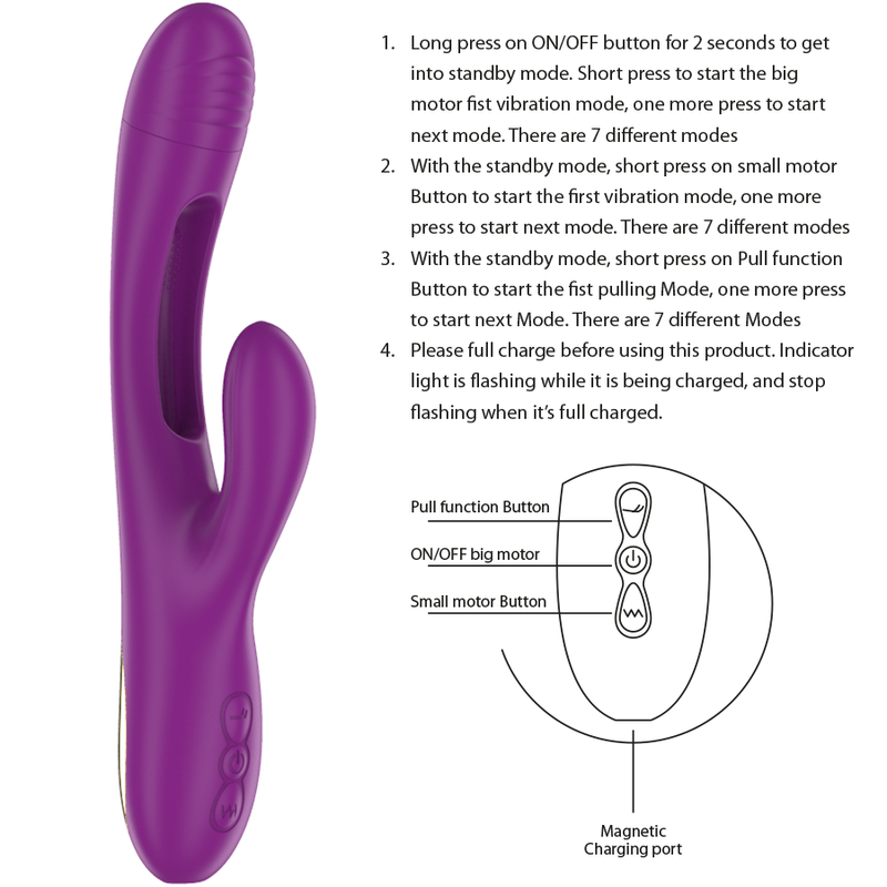 Vibrateur multifonction rechargeable à langue oscillante — INTENSE HIGH TECH