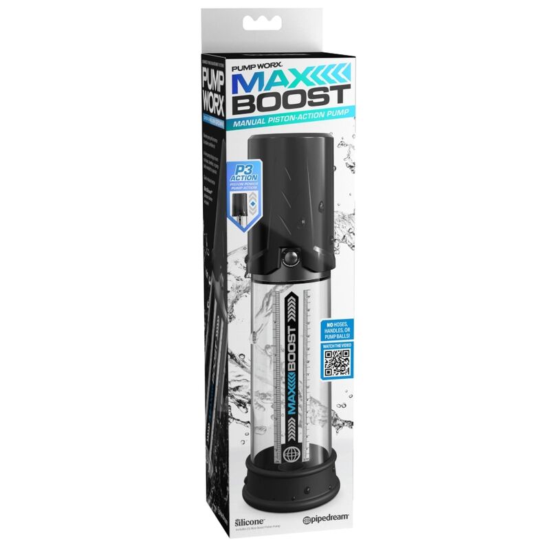Pompe à pénis manuelle max boost noire — PUMP WORX
