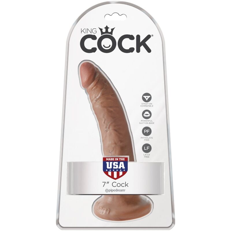 Gode réaliste 17.5 cm caramel — KING COCK