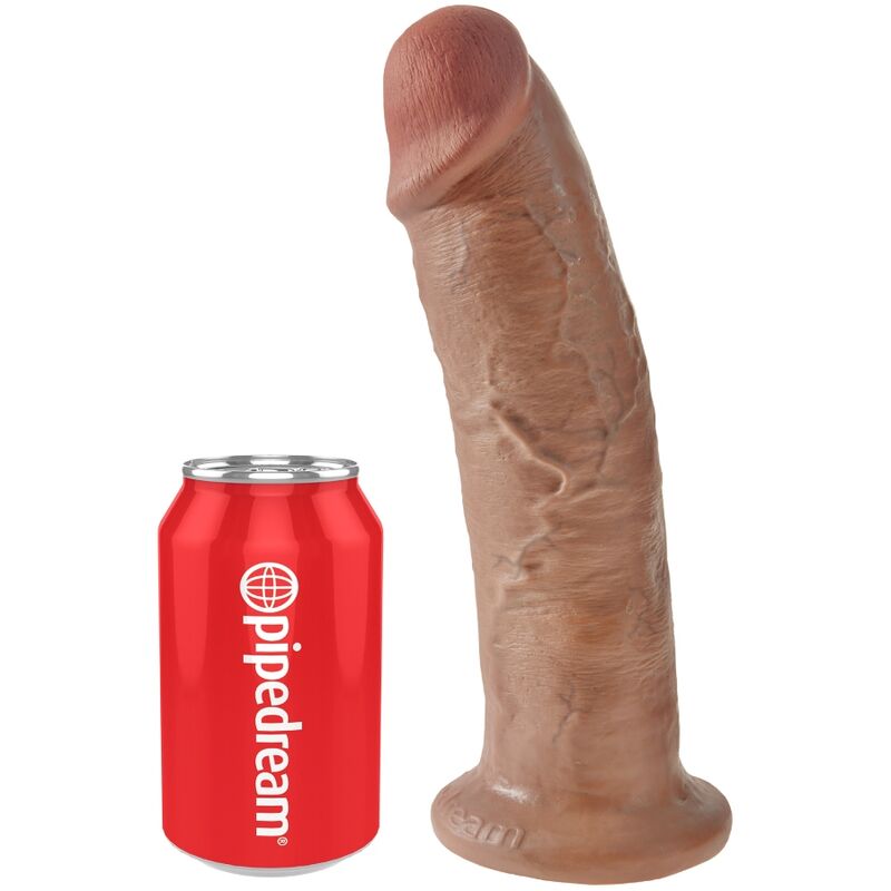 Gode réaliste texturé 24 cm caramel — KING COCK