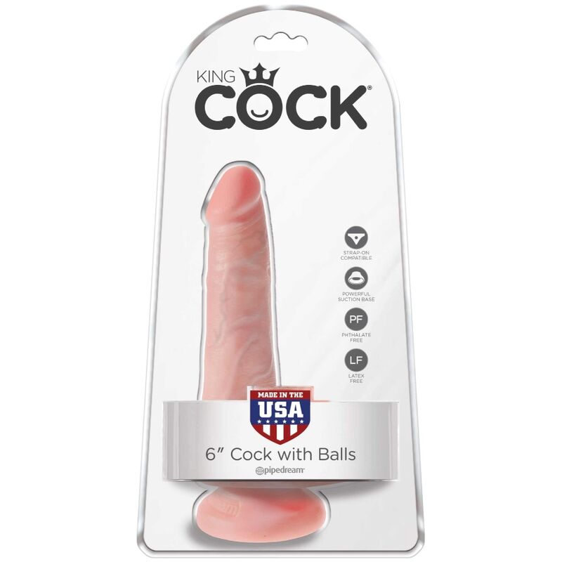 Gode réaliste avec testicules 13,5 cm — KING COCK