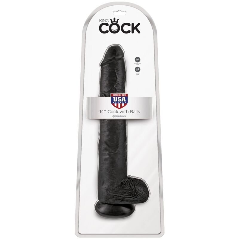 Godemichet réaliste avec boules 30,5 cm — KING COCK