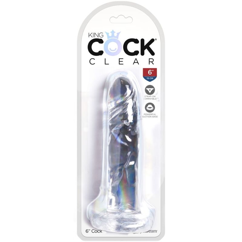 Gode réaliste transparent 15,5 cm — KING COCK