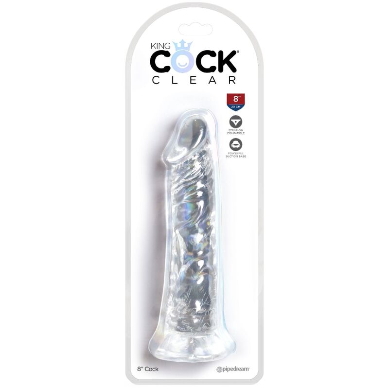 Gode réaliste transparent 21,8 cm — KING COCK