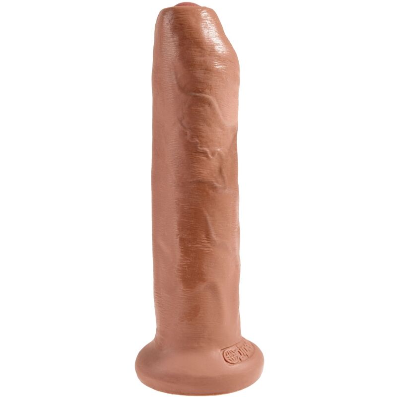 Gode réaliste non coupé 17.8 cm caramel — KING COCK