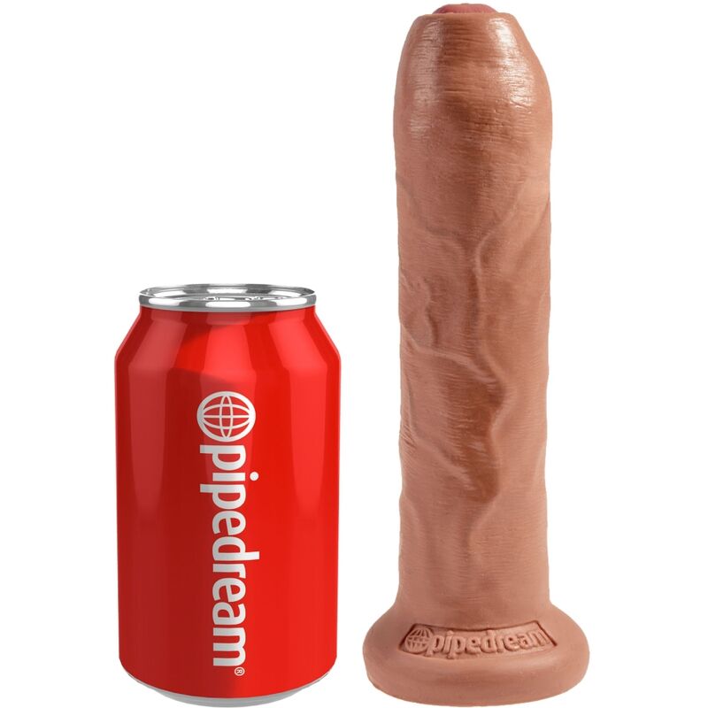 Gode réaliste non coupé 17.8 cm caramel — KING COCK