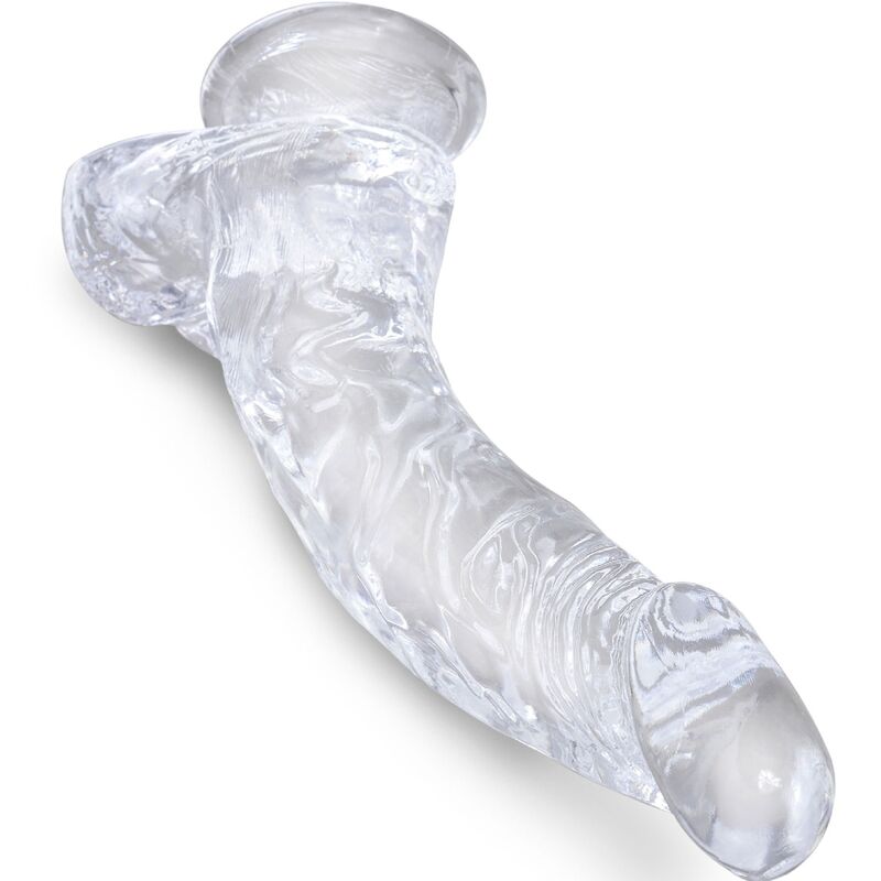 Gode courbe transparent réaliste avec ventouse — KING COCK