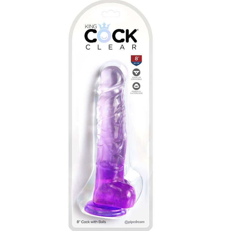 Gode réaliste translucide violet — KING COCK
