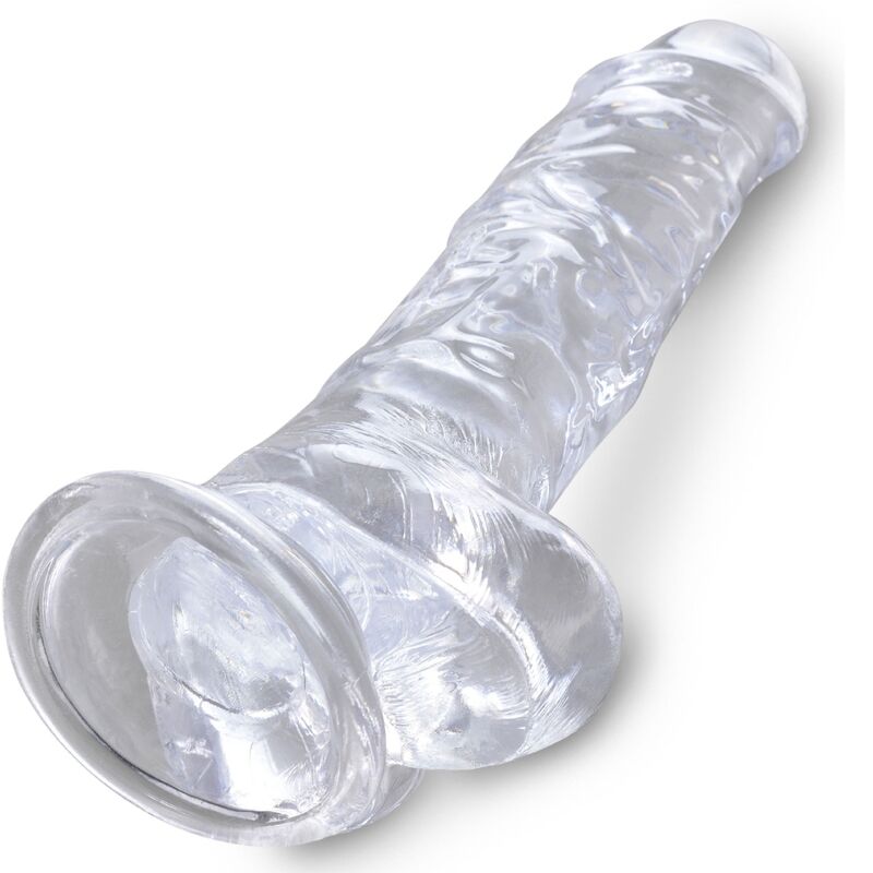 Dildo transparent réaliste à ventouse 16,5 cm — KING COCK