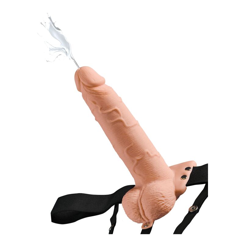 Harnais réglable avec gode réaliste éjaculable — FETISH FANTASY SERIES