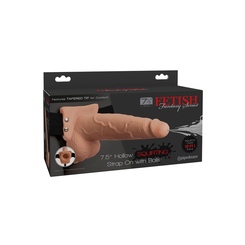 Harnais réglable avec gode réaliste éjaculable — FETISH FANTASY SERIES