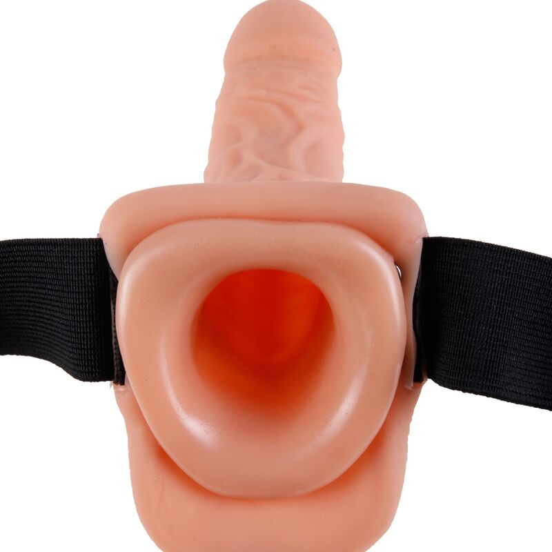Imbracatura vibrante telecomandata con dildo realistico e testicoli da 17,8 cm — SERIE FETISH FANTASY