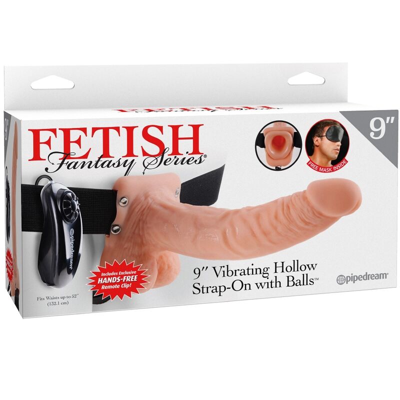 Imbracatura vibrante regolabile con dildo realistico e testicoli — FETISH FANTASY SERIES