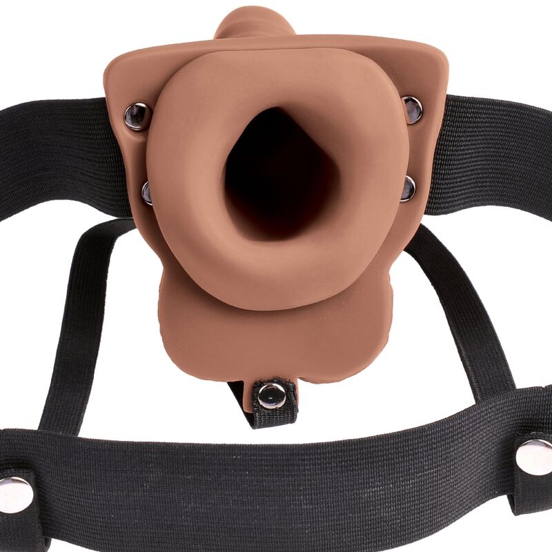 Arnês ajustável com falo realista recarregável e vibrador de 15 cm — FETISH FANTASY SERIES