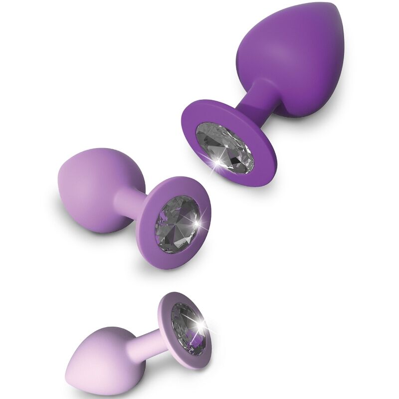 Ensemble de plugs anaux violets trois tailles — FANTASY FOR HER