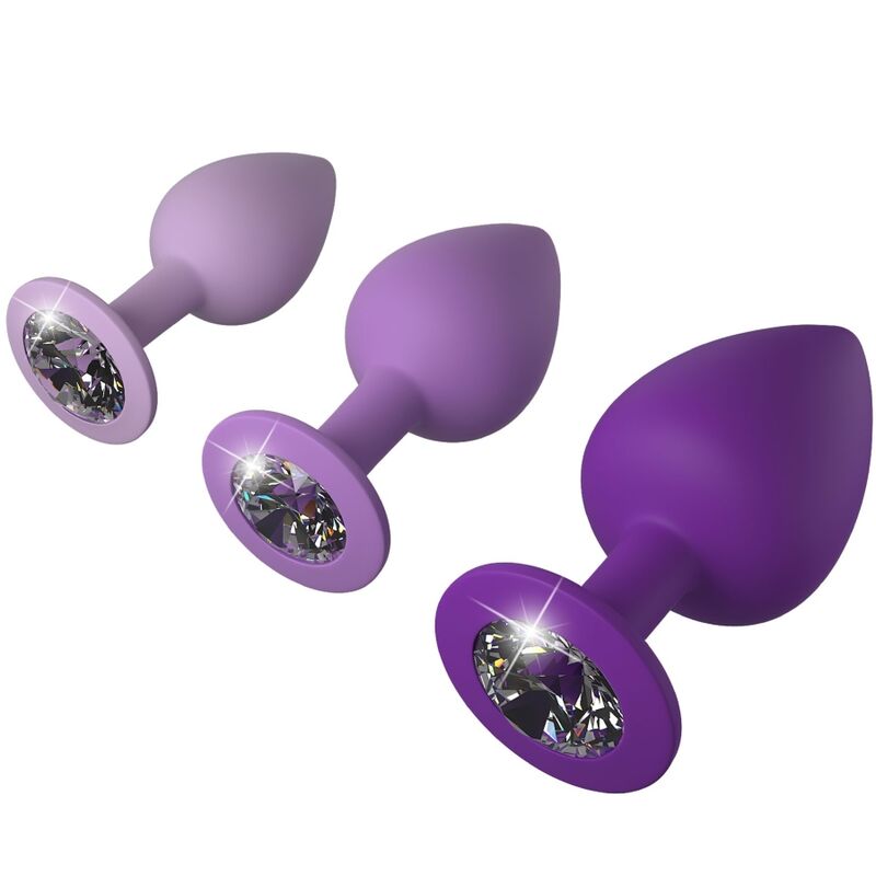 Ensemble de plugs anaux violets trois tailles — FANTASY FOR HER