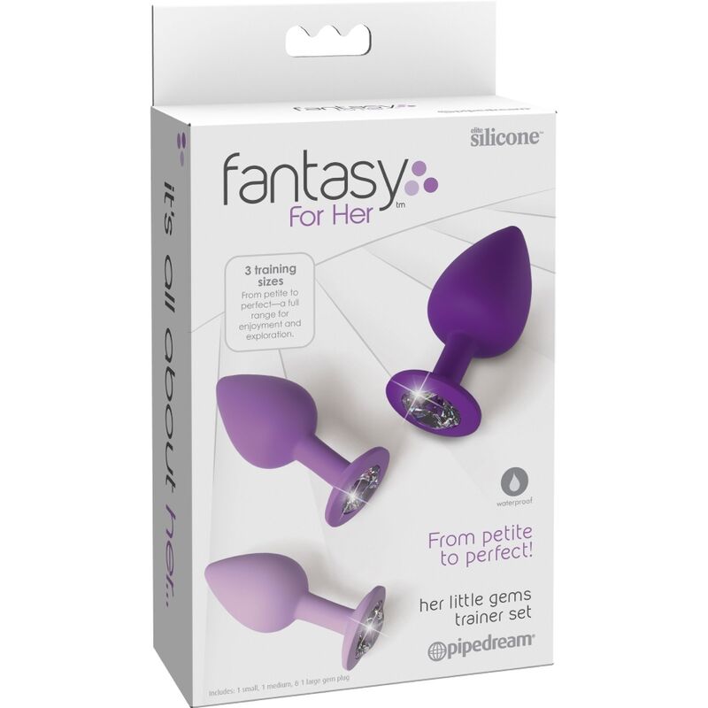 Ensemble de plugs anaux violets trois tailles — FANTASY FOR HER