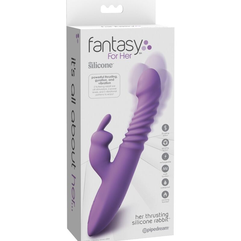 Stimulateur clitoridien lapin avec chaleur, oscillations et vibrations — FANTASY FOR HER