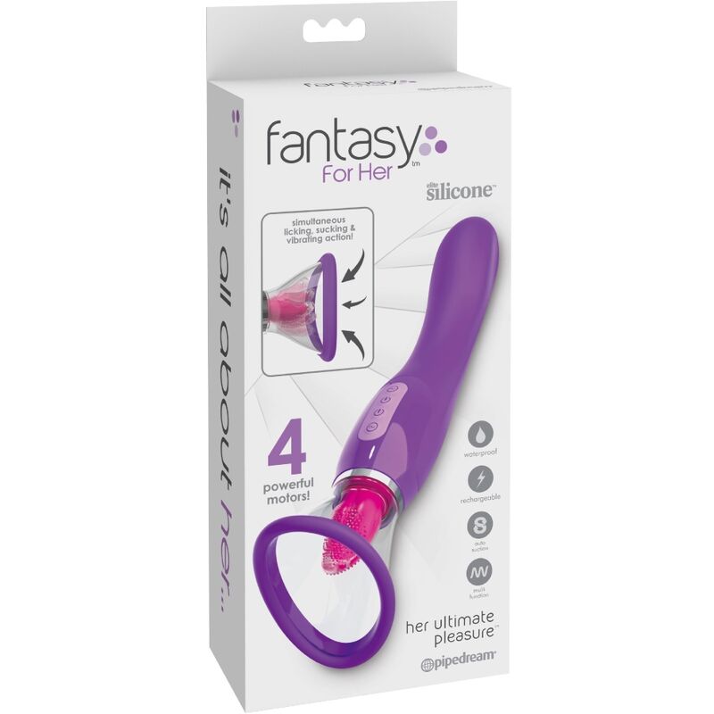 Stimulateur clitoridien à succion et langue vibrant — FANTASY FOR HER