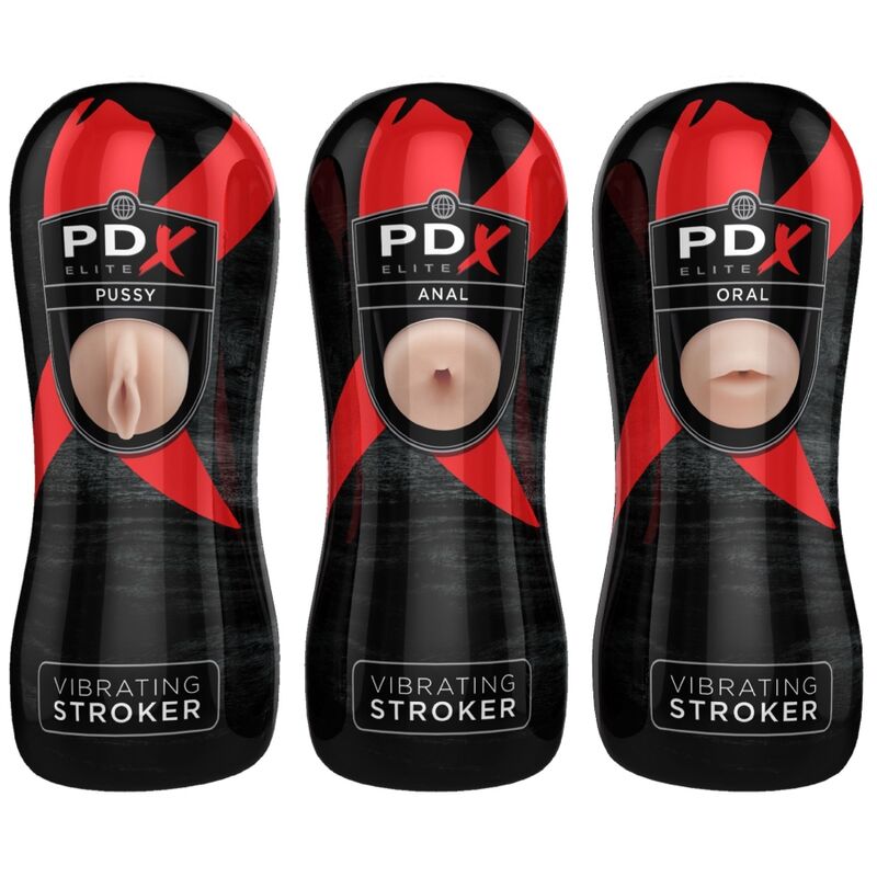 Coffret de strokers vibrants 12 pièces (vaginal, anal, oral) — PDX ELITE