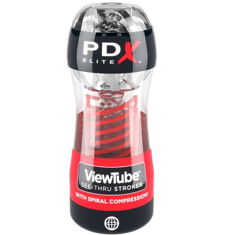 Masturbateur transparent à spirale et compression — PDX ELITE