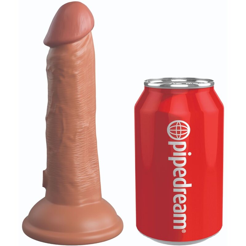 Gode réaliste double densité 15,2 cm caramel — KING COCK
