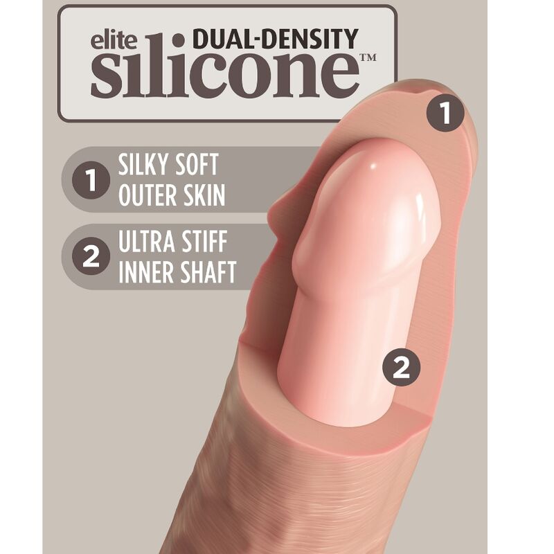 Gode réaliste en silicone double densité — KING COCK