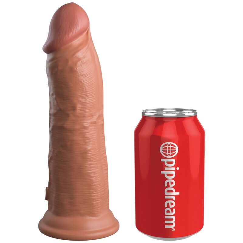 Gode réaliste en silicone double densité 20,3 cm caramel — KING COCK