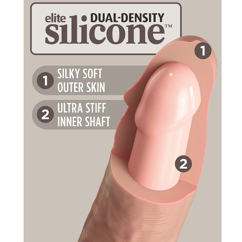 Gode réaliste en silicone double densité 20,3 cm — KING COCK
