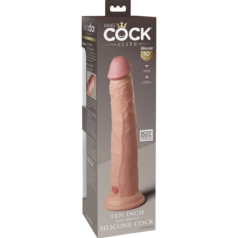 Gode réaliste en silicone double densité 25 cm — KING COCK