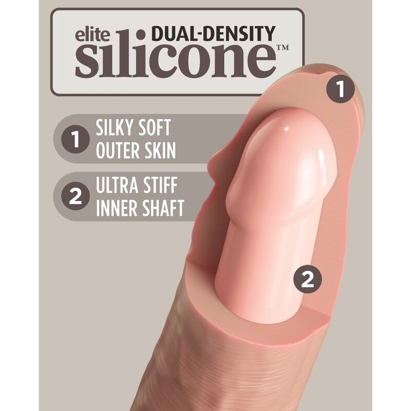 Gode réaliste en silicone double densité 28 cm — KING COCK