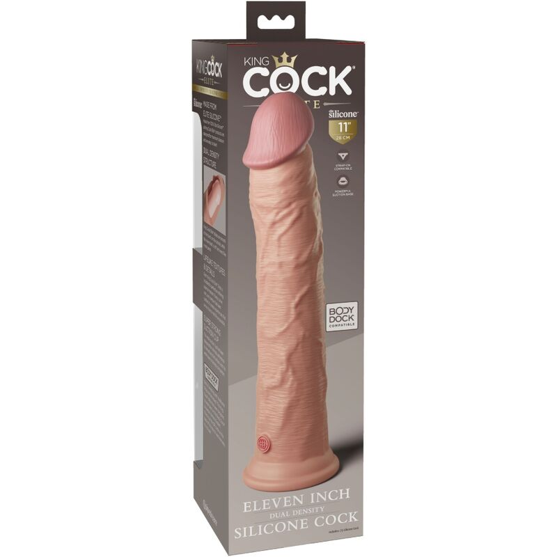 Gode réaliste en silicone double densité 28 cm — KING COCK