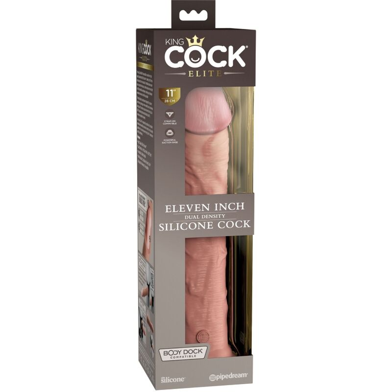 Gode réaliste en silicone double densité 28 cm — KING COCK