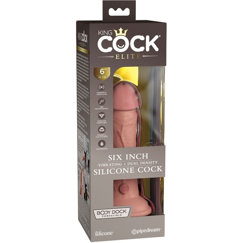 Gode réaliste vibrant à double densité — KING COCK