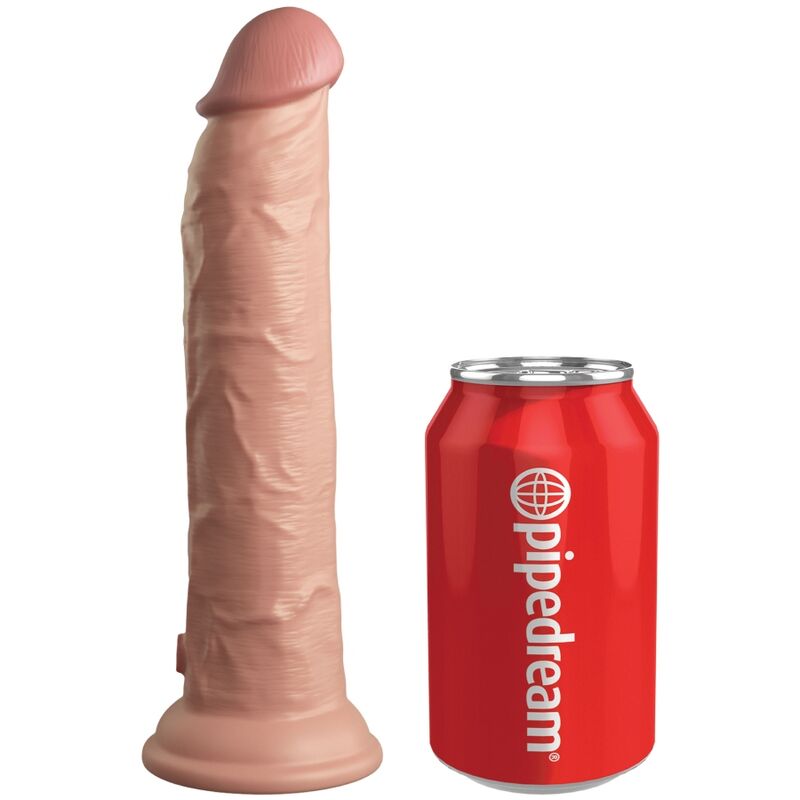 Gode vibrant réaliste double densité avec télécommande — KING COCK