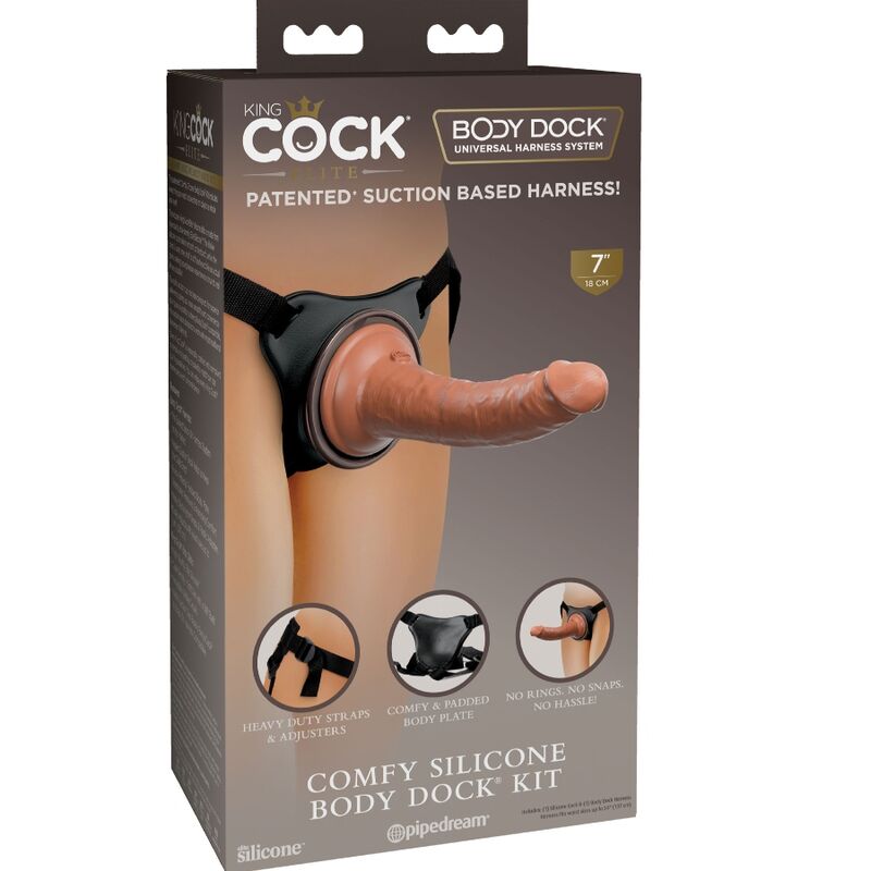 Harnais réglable confortable avec gode 17,8 cm — KING COCK