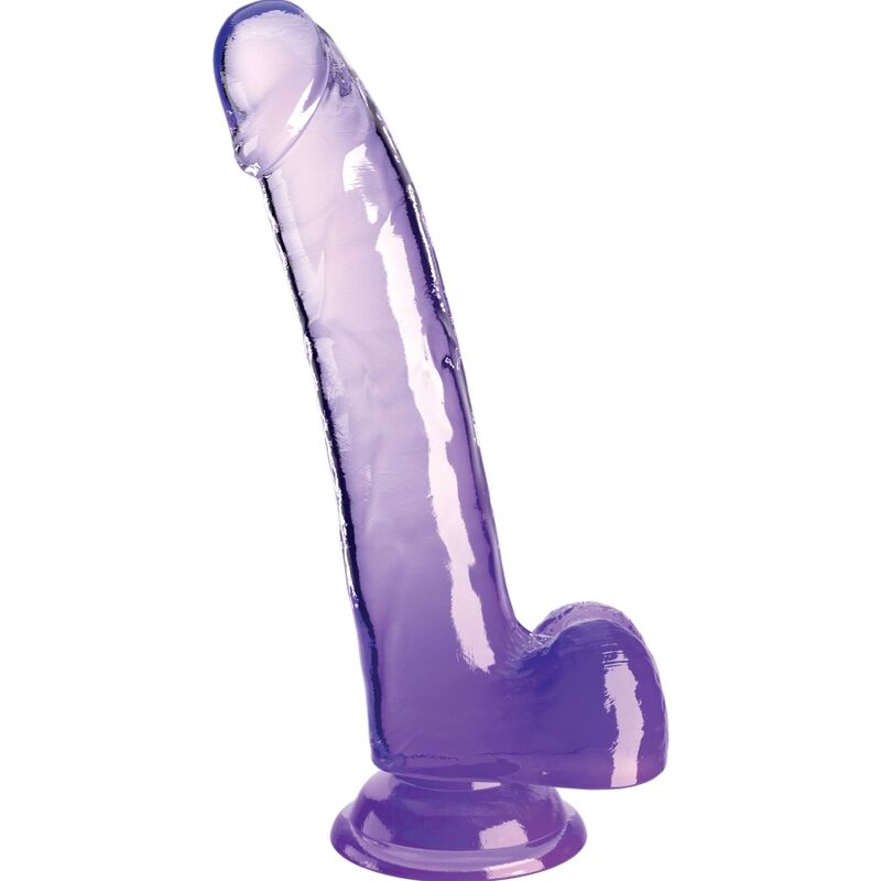 Gode translucide réaliste avec testicules — KING COCK