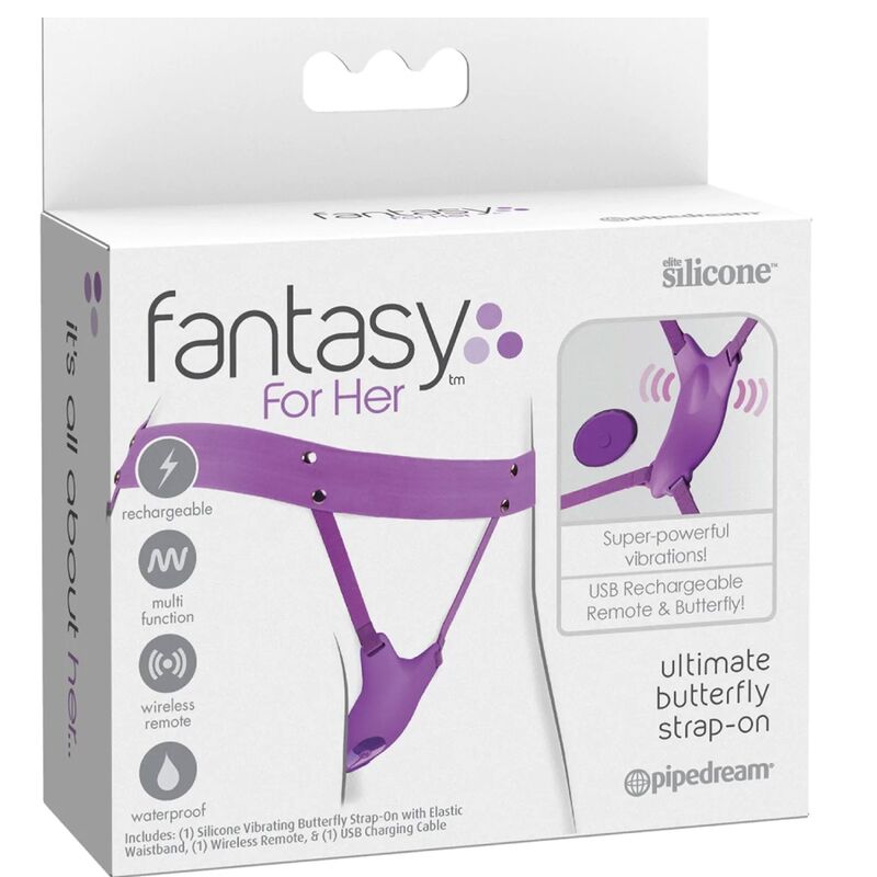 Harnais papillon vibrant rechargeable — FANTASY FOR HER