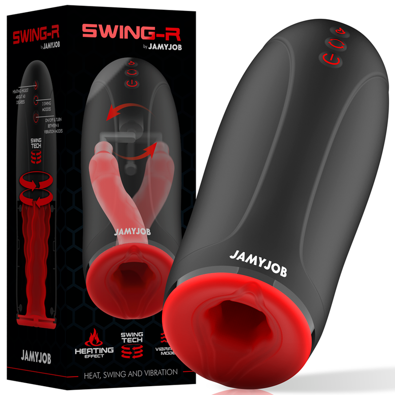 Masturbateur chauffant oscillant et vibrant swing — JAMYJOB