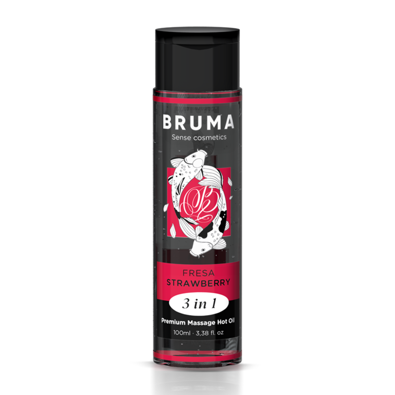 Huile de massage premium effet chaleur saveur fraise 3 en 1 — BRUMA