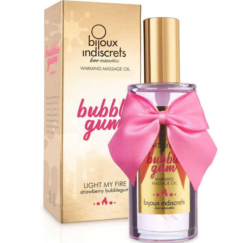 Huile de massage effet chaleur saveur bubblegum — BIJOUX LOVE COSMETIQUES
