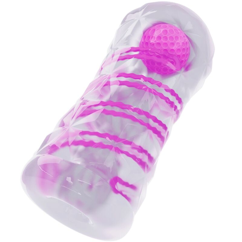 Masturbateur masculin Fantasy à spirale interne et billes transparentes — PRETTY LOVE MALE